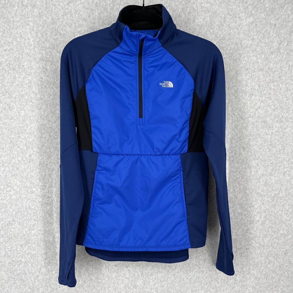The North Face Womens Winter Warm Insulated Pullover Size S Blue 1/4 Zip Outdoor
